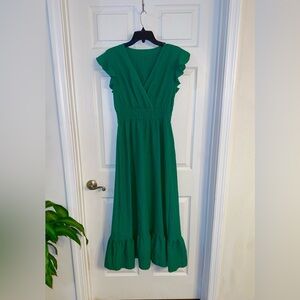 Vibrant Green Sun Dress